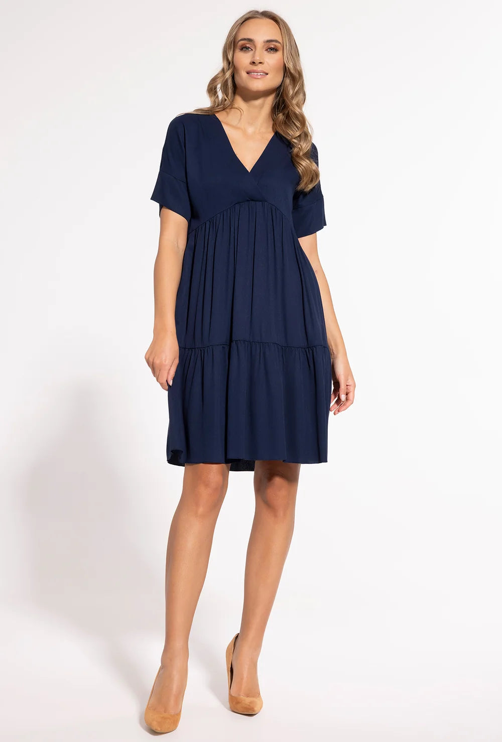 Luźna sukienka z krótkim rękawem Kim