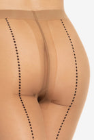 Beżowe rajstopy damskie z szewkiem Chiara