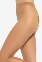 Beżowe rajstopy damskie z szewkiem Chiara