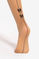 Beżowe rajstopy damskie z szewkiem Chiara