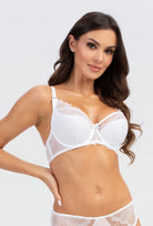 Biały biustonosz z koronką Kayla