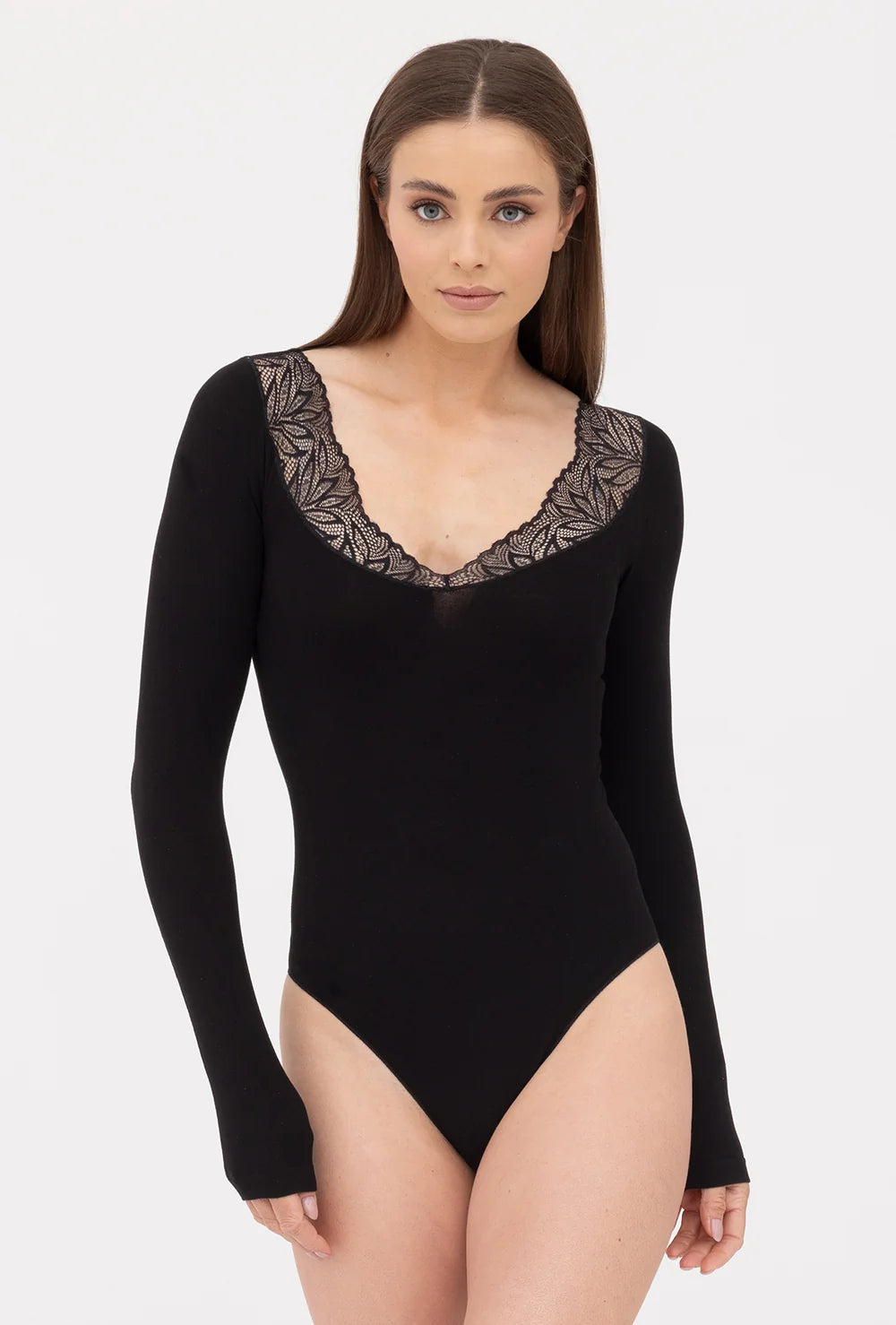 Body z koronkowym dekoltem Madison