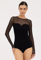 Czarne body z siateczką Elisa