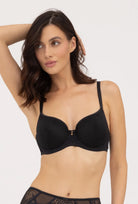 Czarny biustonosz z fiszbinami Dominica