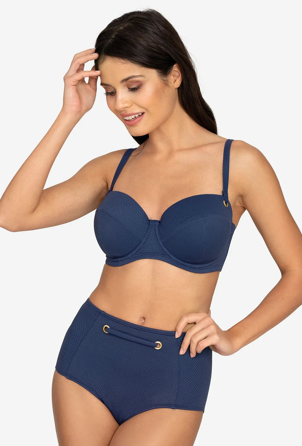 Majtki z wysokim stanem do stroju kąpielowego Isabela