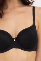 Czarny biustonosz z fiszbinami Dominica