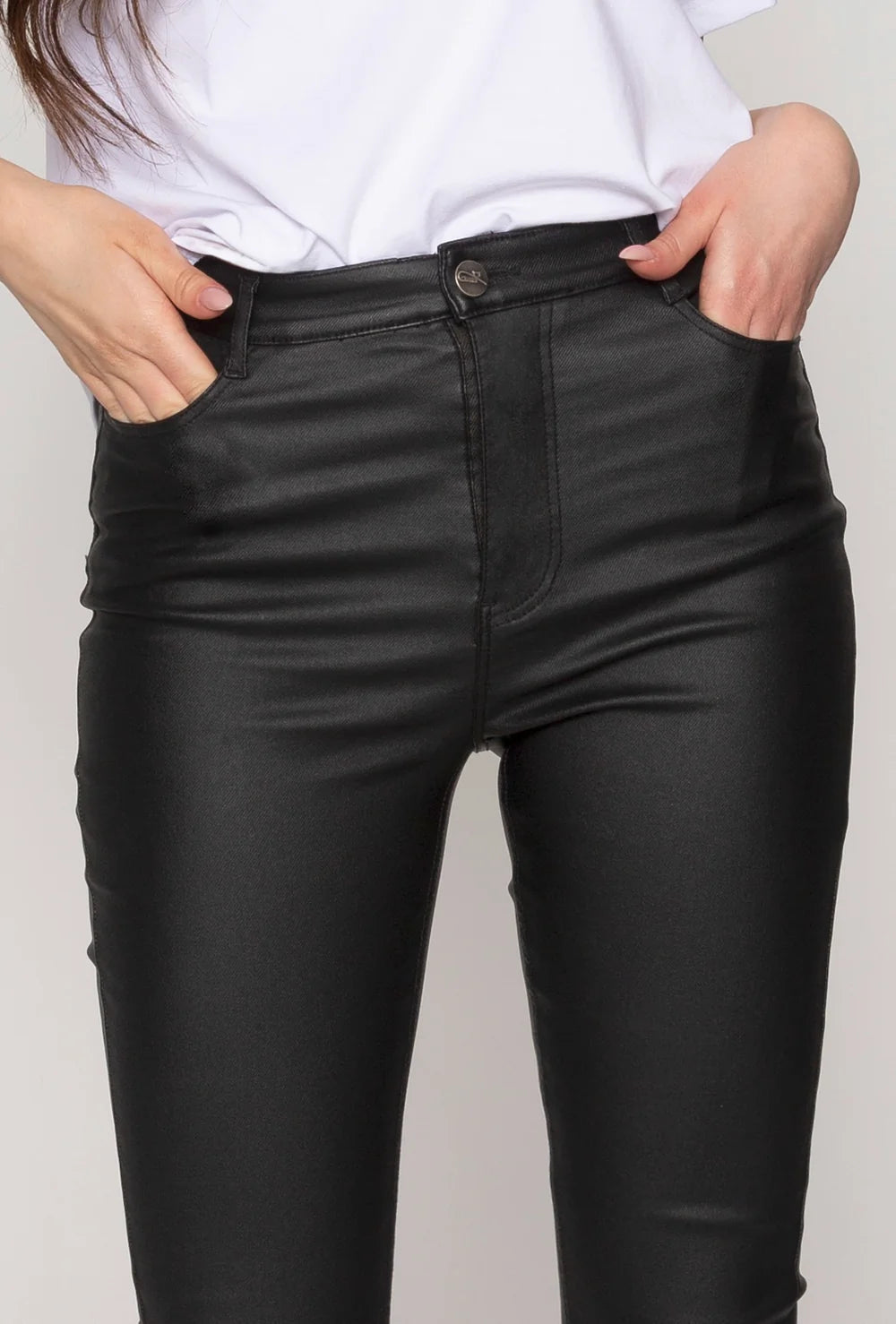Woskowane spodnie Glam Shine - Gatta