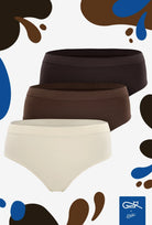 3-pak majtek o fasonie bikini w odcieniach czekolady – Gatta x Wedel