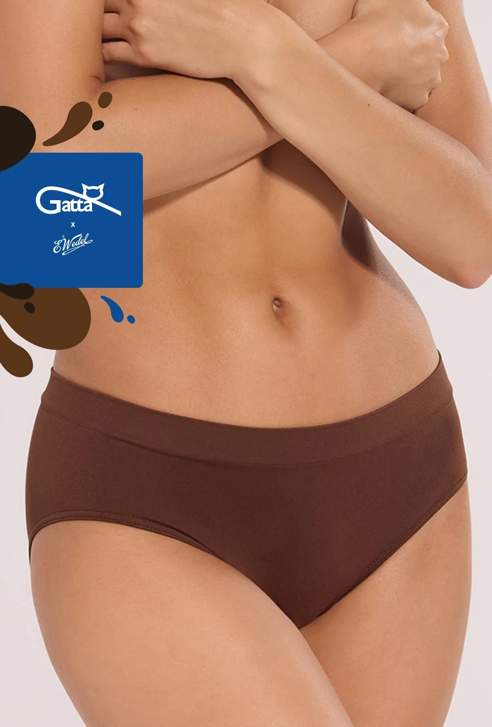 3-pak majtek o fasonie bikini w odcieniach czekolady – Gatta x Wedel - Gatta
