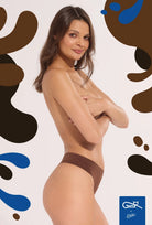 3-pak majtek typu stringi w odcieniach czekolady – Gatta x Wedel