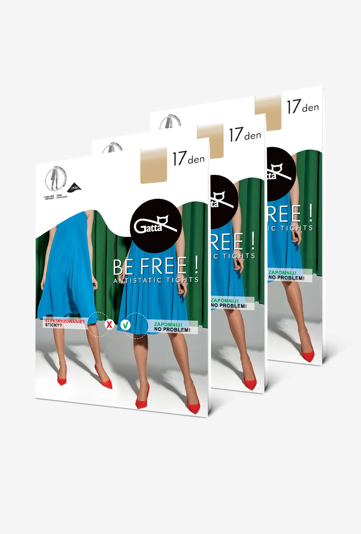 3-pak rajstop Be Free - Gatta