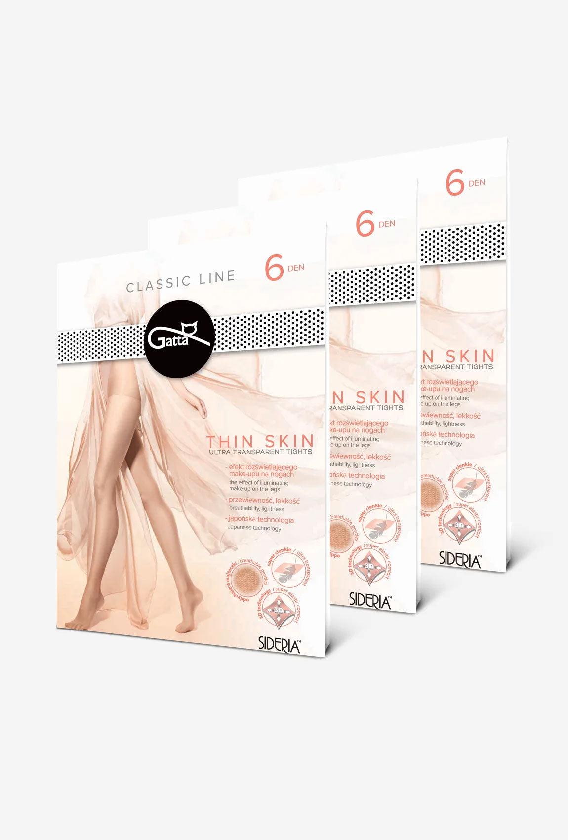 3-pak rajstop Thin skin - Gatta