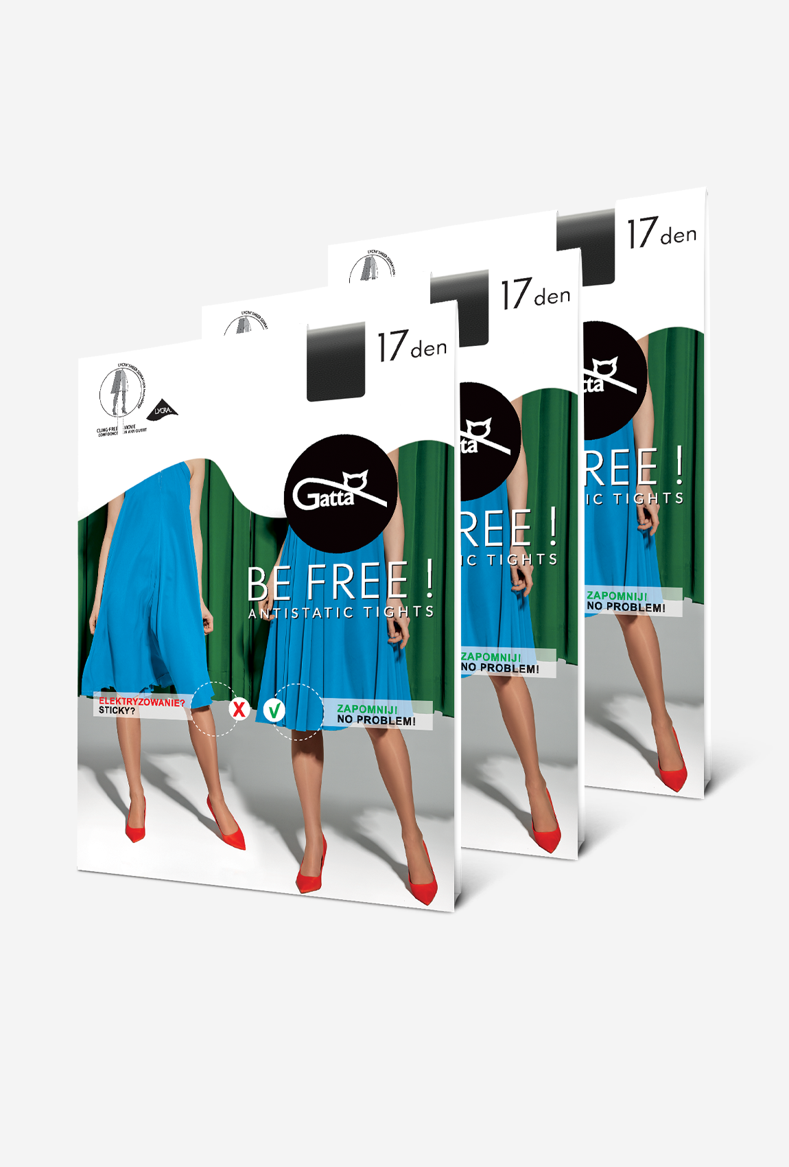 3-pak rajstop Be Free - Gatta