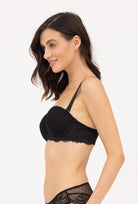 Czarny biustonosz bardotka Monique