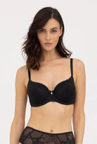 Czarny biustonosz z fiszbinami Dominica