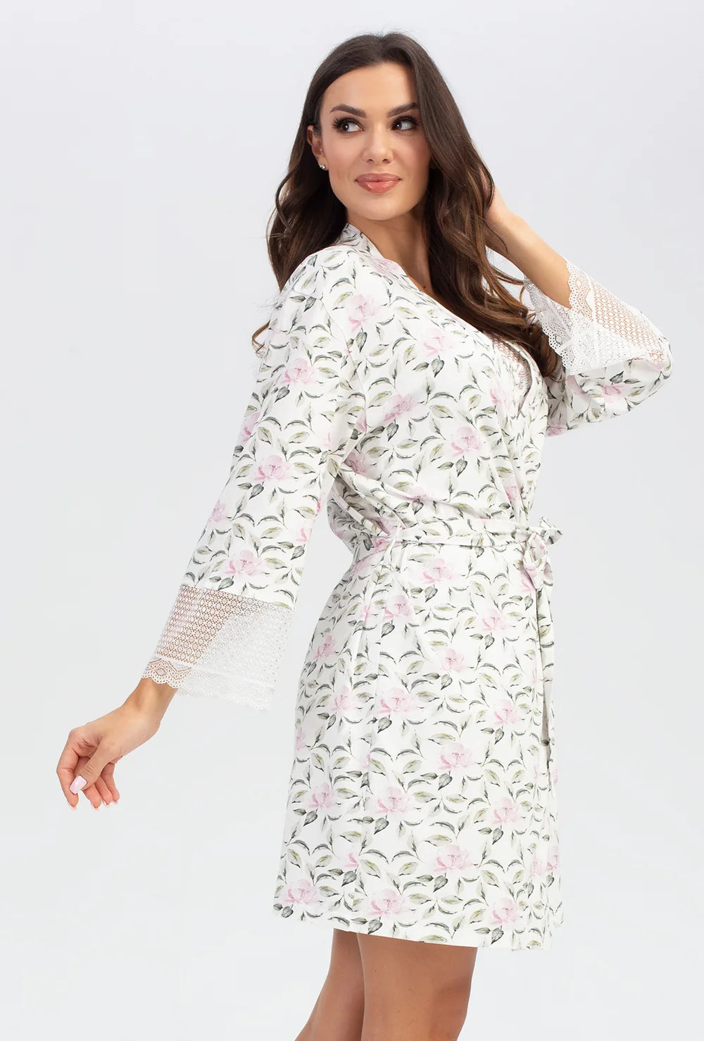 Szlafrok w kwiaty Magnolia - Gatta