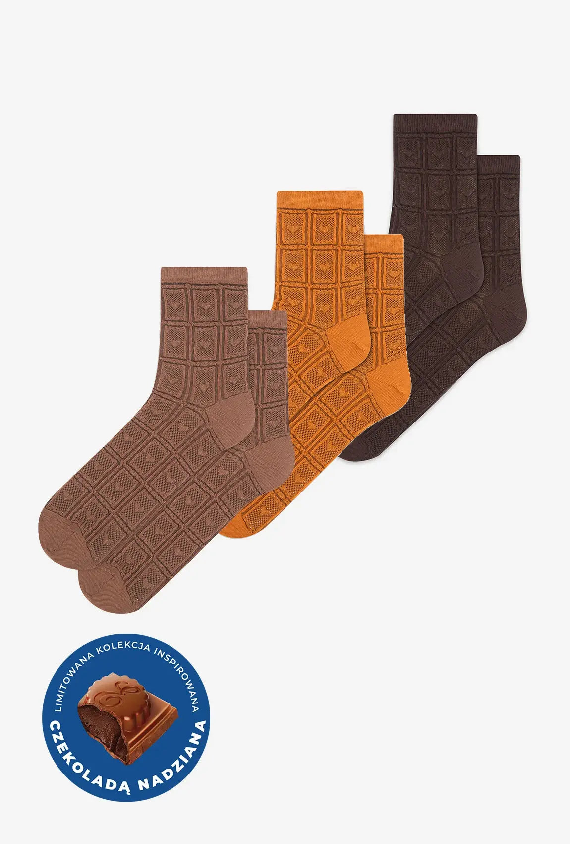 3-pak czekoladowych skarpetek - Gatta x Wedel - Gatta