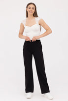 Spodnie z szerokimi nogawkami Rosa