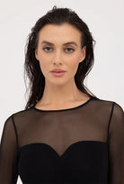 Czarne body z siateczką Elisa