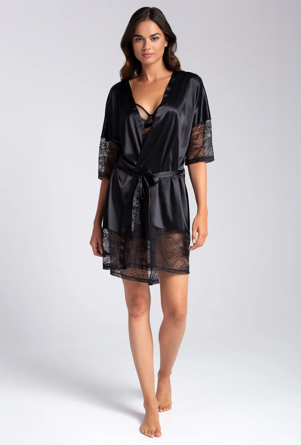 Satynowy szlafrok Suzi - Gatta