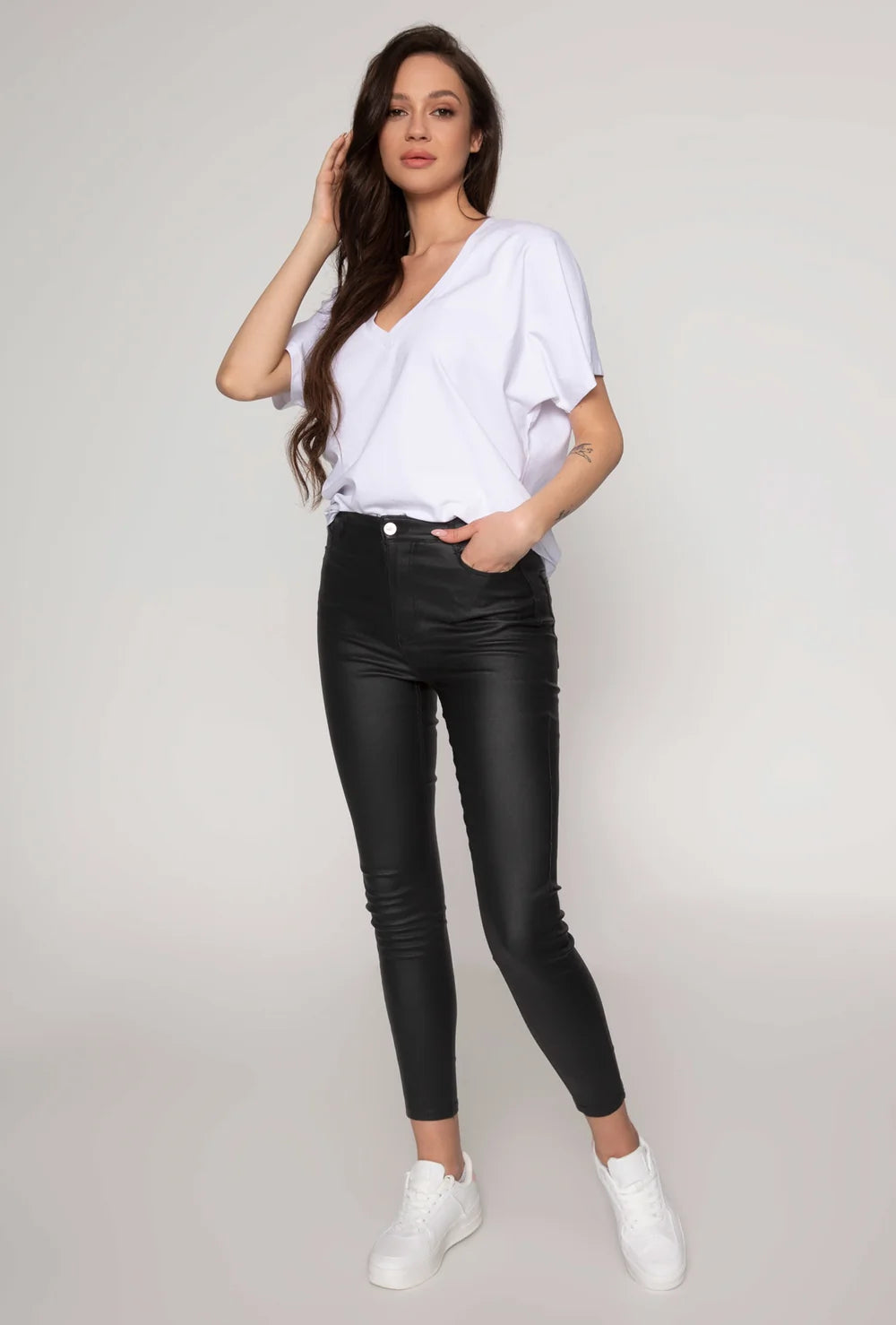 Woskowane spodnie Glam Shine - Gatta