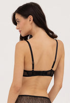 Czarny biustonosz z fiszbinami Joanna