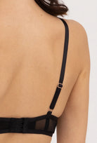 Czarny biustonosz z fiszbinami Joanna