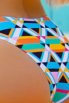 Dwuczęściowy strój kąpielowy w geometryczne wzory Sassari (S730SA2)