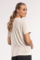 T-shirt z domieszką lnu