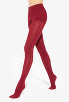 Bordowe rajstopy wzorowane Fabiane 07