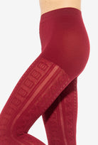 Bordowe rajstopy wzorowane Fabiane 07