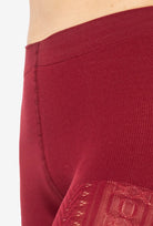 Bordowe rajstopy wzorowane Fabiane 07