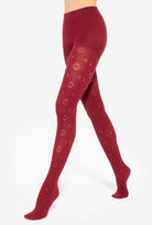 Bordowe rajstopy damskie Fabiane 08