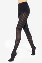 Czarne rajstopy ażurowe Fabiane 09