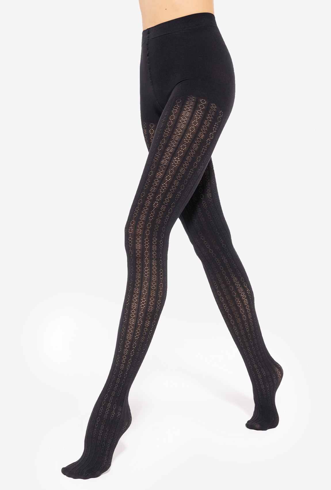 Czarne rajstopy ażurowe Fabiane 09