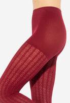 Bordowe rajstopy Fabiane 09