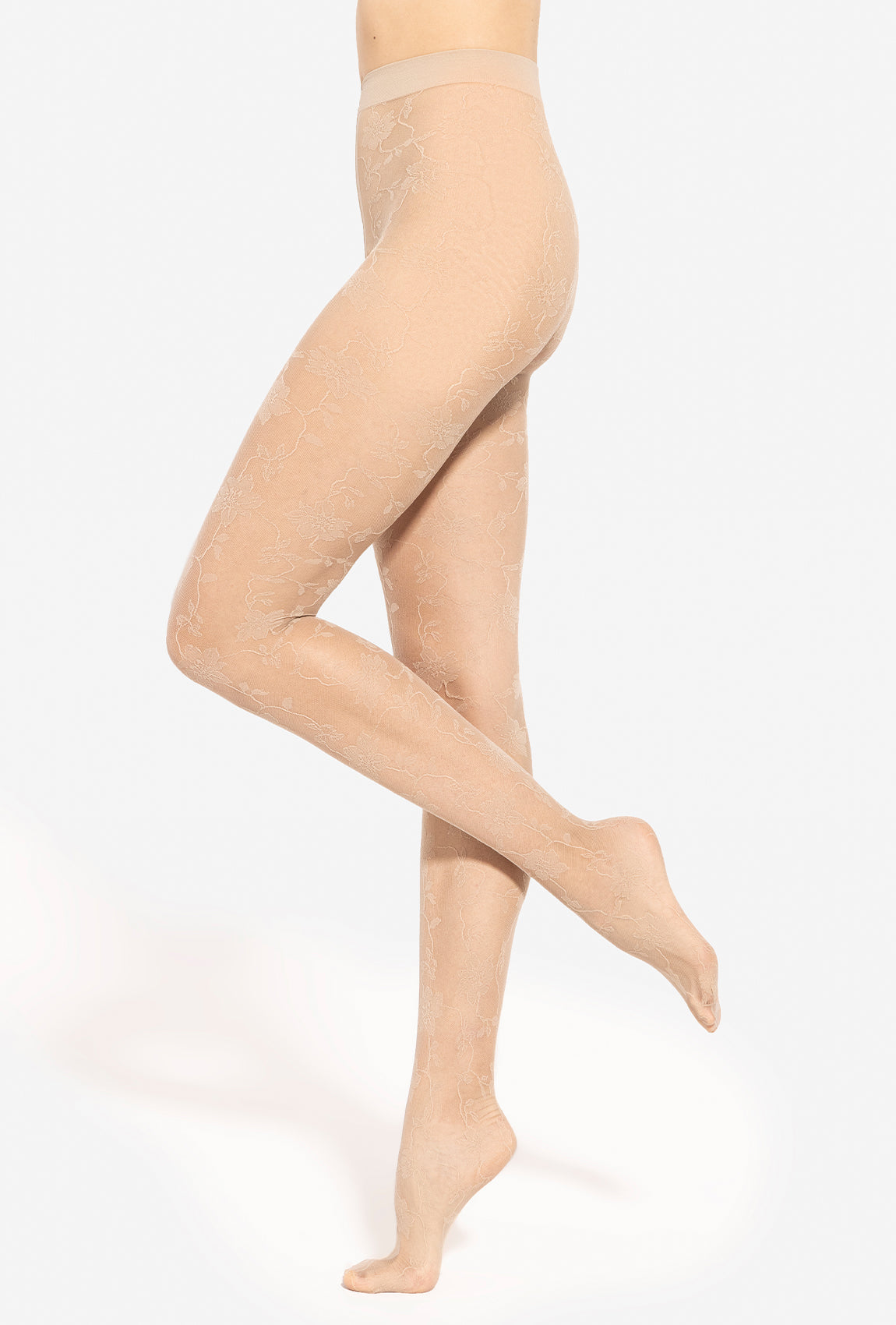 Rajstopy w kwiaty Faria wz. 11