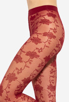 Rajstopy w kwiaty Faria wz. 11