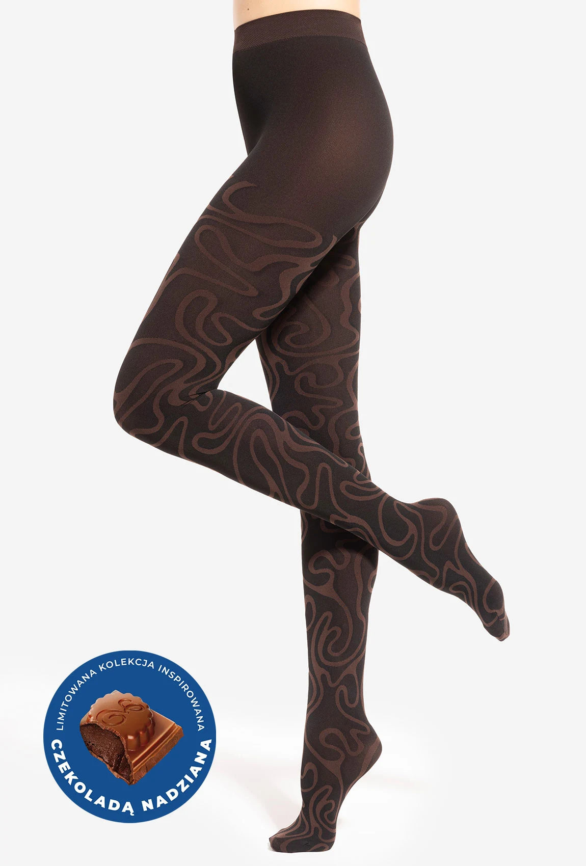 Rajstopy inspirowane czekoladą Nadziana Gatta x Wedel
