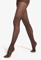 Rajstopy w kolorze gorzkiej czekolady Gatta x Wedel