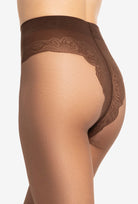 Gładkie rajstopy w kolorze gorzkiej czekolady Gatta x Wedel