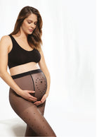 Rajstopy ciążowe w serduszka Mamma 20 den