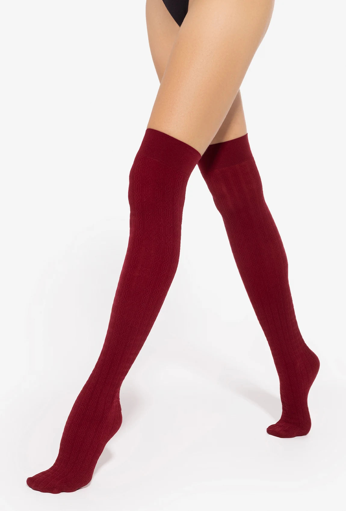 Bordowe zakolanówki 01 - Gatta