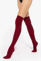 Bordowe zakolanówki 01