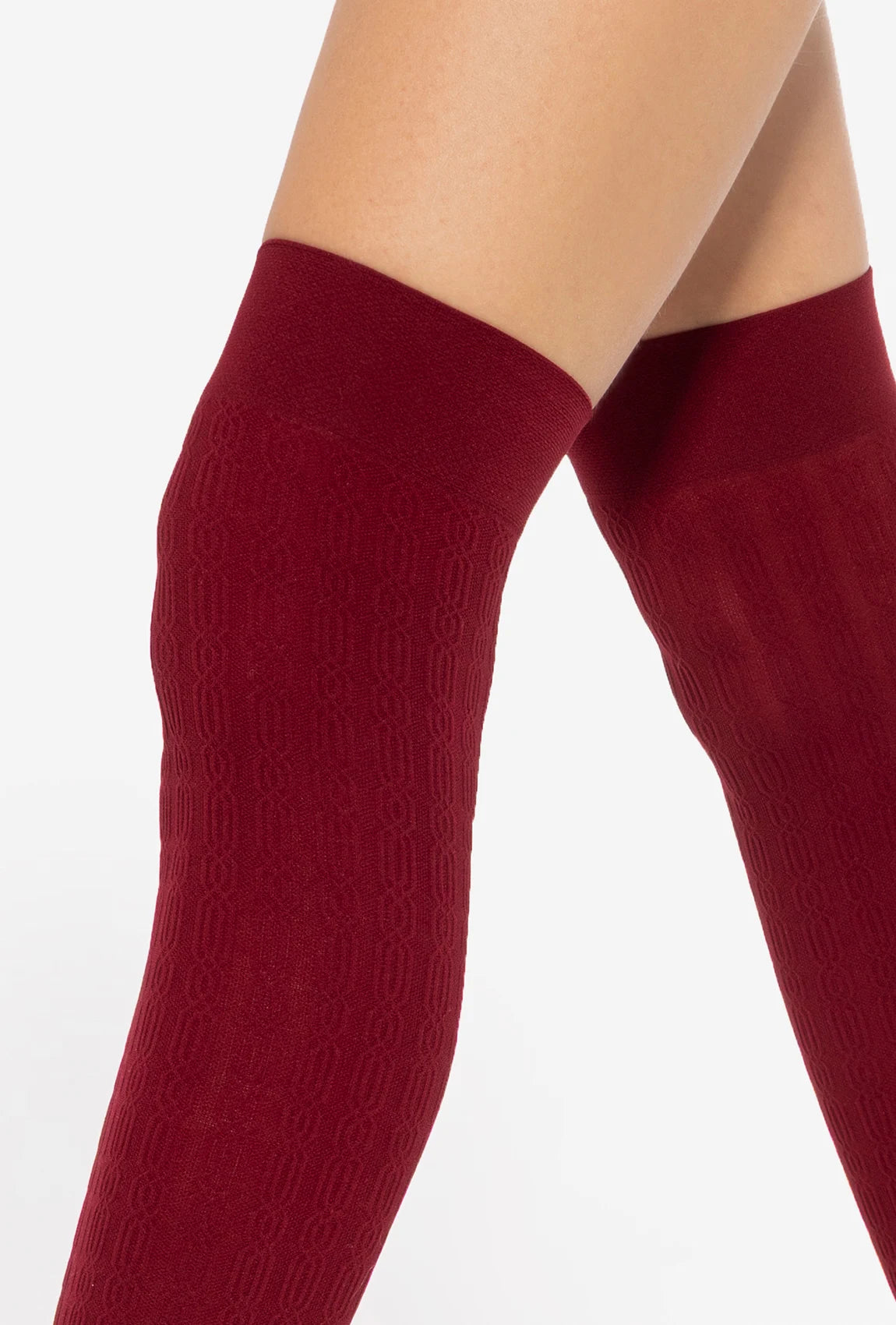 Bordowe zakolanówki 01 - Gatta