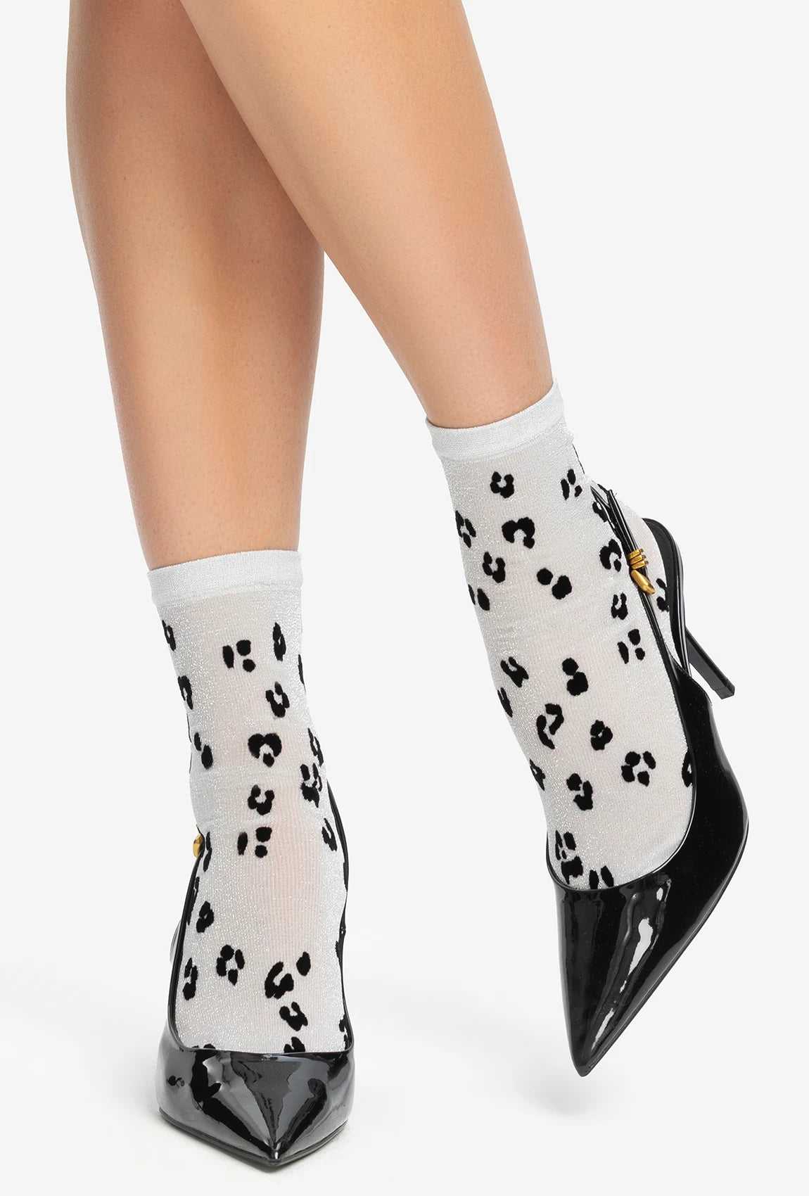 Srebrne skarpetki damskie Carmello 05 - Gatta