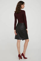 Asymetryczna spódniczka z ekoskóry Melilla