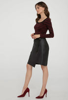 Asymetryczna spódniczka z ekoskóry Melilla