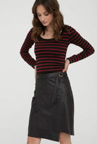 Asymetryczna spódniczka z ekoskóry Melilla