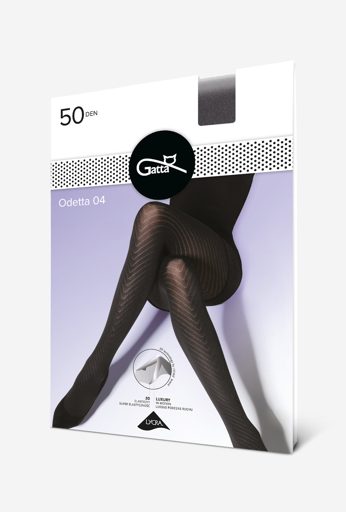 Ażurowe rajstopy wzorzyste Odetta wz. 04 - Gatta